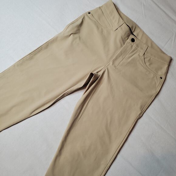 Lululemon Men's Size 28X28 ABC Slim-Fit Pant Warpstreme Tan M5AQRS - Picture 1 of 8